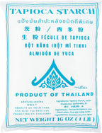 Thairaya Tapioca starch 16 oz (Basic), 1 LB Thailand All-Natural Gluten-Free Flour for Baking, Cooking, Frying & Asian Desserts – Vegan, Grain-Free, Smooth Texture – Product of Thailand (Pack of 1)