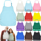Twistover 12 Pack Adult Bibs for Men Women Senior Elderly Waterproof Washable Large Eating Bib Clothing Protector with Crumb