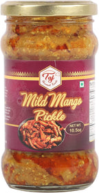 TAJ Gourmet Mild Mango Pickle, (Mild Mango Achar), 300g (10.5oz)
