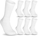 Special Essentials 6 Pairs Non-Binding Diabetic & Circulator Crew Socks For Men & Women - Soft Moisture-Wicking Cotton
