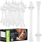 100Pcs Nose Wax Sticks Applicator with Disposable Spatulas for Nostril Cleaning Ear Face Eyebrow Mustache Hair Removal for Men Women, Painless, with Delicate Packing Box for Gift, BlueZOO