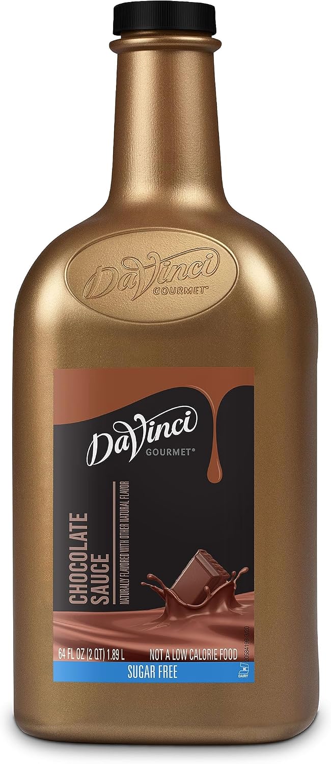 DaVinci Gourmet Sugar Free Chocolate Sauce, 64 Fluid Ounces (Pack of 1)