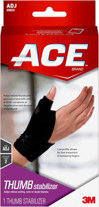 ACE™ Brand Deluxe Thumb Stabilizer, Adjustable, Black, 1/Pack