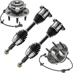 Detroit Axle - 4WD Front Wheel Bearing Hubs CV Axles for Chevy GMC Silverado Sierra Avalanche Suburban Yukon XL 1500 Tahoe Cadillac Escalade EXT ESV [6 Lugs] Wheel Bearing Hubs CV Axles Replacement