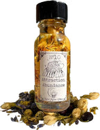 Attraction and Abundance Oil - Prosperity Riches Affluence Fortune Elegance Magnetism Success Positivity Spells Conjure Rituals - Handmade with Essential Oils & Herbs- Wicca Pagan Hoodoo Magick