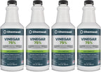 75% Vinegar 1 Gallon (4 Pack, 32 fl oz) - General Purpose All-Natural Multi-Surface Cleaner for Home, Patio & Commercial - High Performance, Powerful Concentrated Acetic Acid - Made in USA