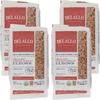 DeLallo Whole Wheat Elbow Macaroni Pasta, 1 Pound Bag, 4 Pack, 100% Organic, Made in Italy, High Protein