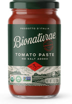 Bionaturae Organic Tomato Paste - No Salt Tomato Paste, Tomato Paste in a Jar, Keto Friendly, Non-GMO, USDA Certified Organic, No Added Sugar, No Added Salt, Made in Italy - 7 Oz