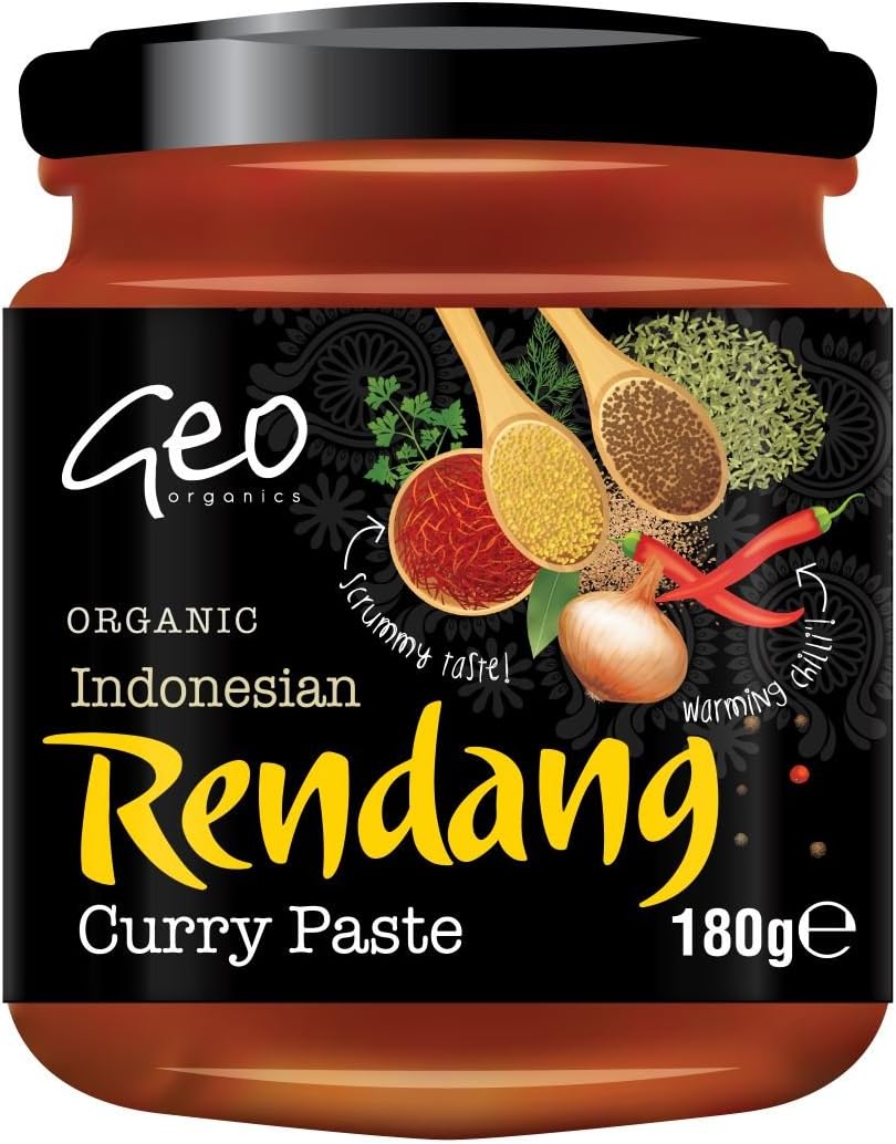 Geo Organics Indonesian Rendang Curry Paste 180g (Pack of 6)