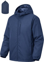 UIQUR Men's Cycling Jacket Rain Jacket Waterproof Windbreaker Raincoat Running Hiking Gear Hood Lightweight Packable