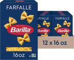 Barilla Farfalle Pasta, 16 oz. Box (Pack of 12) - Non-GMO, Made with Durum Wheat Semolina - Kosher Certified
