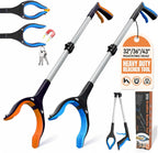 36" Magnetic Grabber Reacher Tool, 2 Pack Foldable Reacher Grabber Pickup Tool, 4.2" Wide Claw Picker Upper Grabber for Senior, Trash Pick up Tool, Heavy Duty Grabber for Health, Surgery Recovery