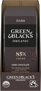 Green & Black's Organic Dark Chocolate Bar, 85% Cacao, 10 - 3.17 oz Bars