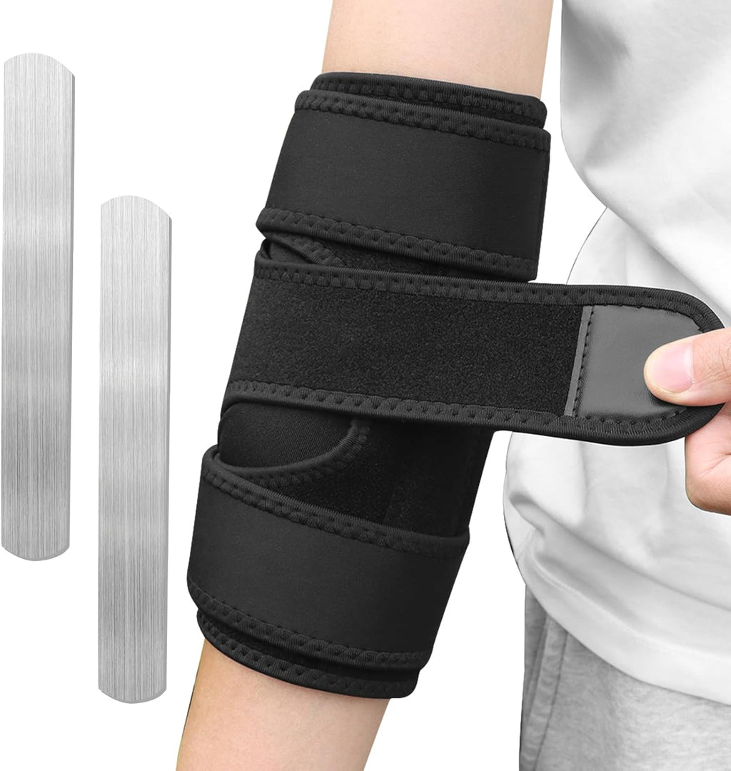 Elbow Brace for Ulnar Nerve Entrapment Splint, Elbow Splint, Cubital Tunnel Brace for Sleeping, Cubital Tunnel Syndrome Adjustable Stabilizer Elbow Support Fits for Men and Women 1 PCS