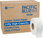 Pacific Blue Select 2-Ply Jumbo Jr. 9" Toilet Paper by GP PRO (Georgia-Pacific), 13728, 1,000 Linear Feet Per Roll, 8 Rolls Per Case