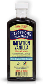 Happy Home Imitation Vanilla Flavoring, Non-Alcoholic, Certified Kosher, 7 oz.