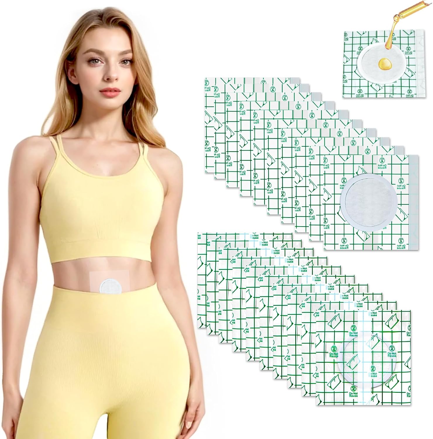 Self-Adhesive Patches, Highly Absorbent Leak-Proof Design