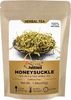 FullChea - 100% Pure Natural Dried Honeysuckle - Jin Yin Hua Honeysuckle Tea - Premium Flower Herbal Tea - 1.58oz/45g