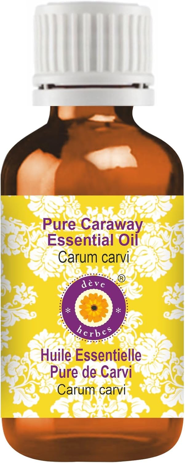 Deve Herbes Pure Caraway Essential Oil (Carum carvi) Steam Distilled 5ml (0.16 oz)