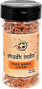 Shudh India Mace Whole (Javathri), Spice PET Jar ~ All Natural | Vegan | Gluten Friendly | NON-GMO | Indian Origin
