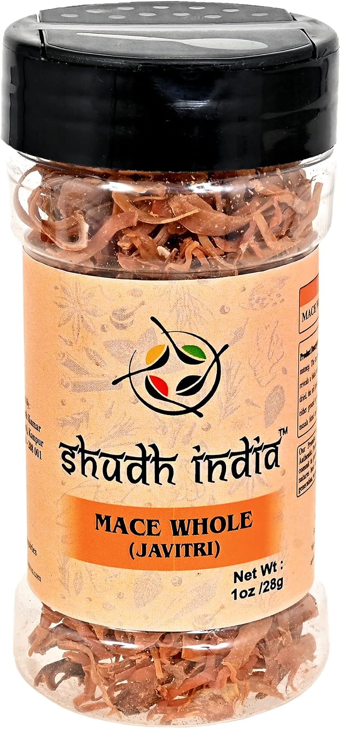 Shudh India Mace Whole (Javathri), Spice PET Jar ~ All Natural | Vegan | Gluten Friendly | NON-GMO | Indian Origin