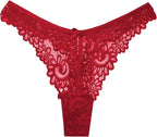 Murimia Sexy Seamless Thongs for Women Lace Underwear Breathable Low Rise T-Back Panties