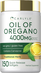 Carlyle Oregano Oil Supplement | 150 Softgel Capsules | Contains Carvacrol | Non-GMO & Gluten Free Formula