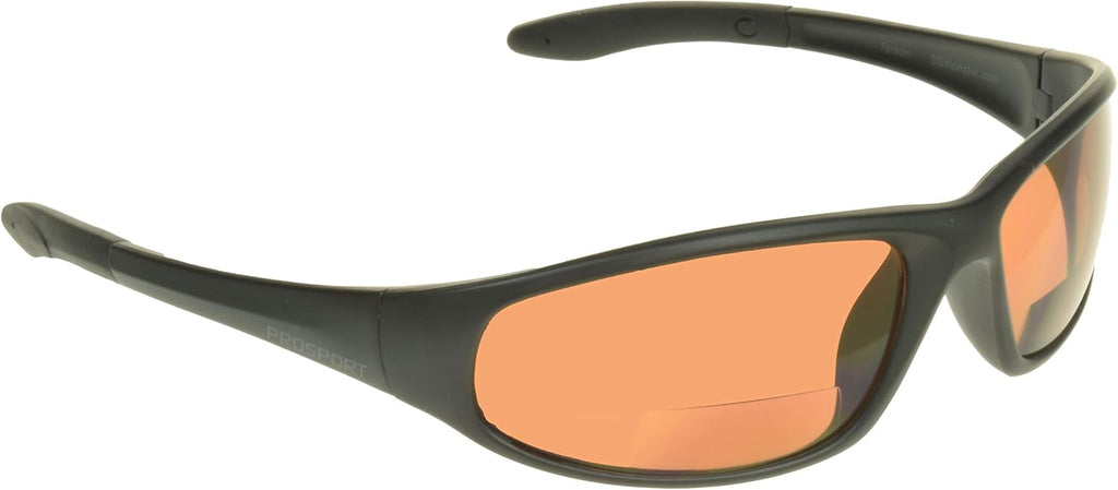 proSPORT Blue Light Blocking Bifocal Sunglass Readers, Amber HD Lens, Safety Z87 Lens, Wraparound Sport Frame, Men Women