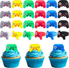 30pcs Video Game Cupcake Toppers Videos Gaming Cupcake Toppers Picks for Kids Baby Shower Video Theme Party Decorations Supplies (Video)