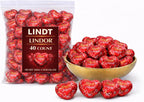 Valentine's Day Milk Chocolate Heart Shaped Chocolate Approx 40 Pieces of Premium Milk Chocolate with Smooth, Melting Truffle Center Individually Wrapped In Elegant Gift Box - Perfect Chocolate Candy for Gift, Veriety Stockings & Baskets