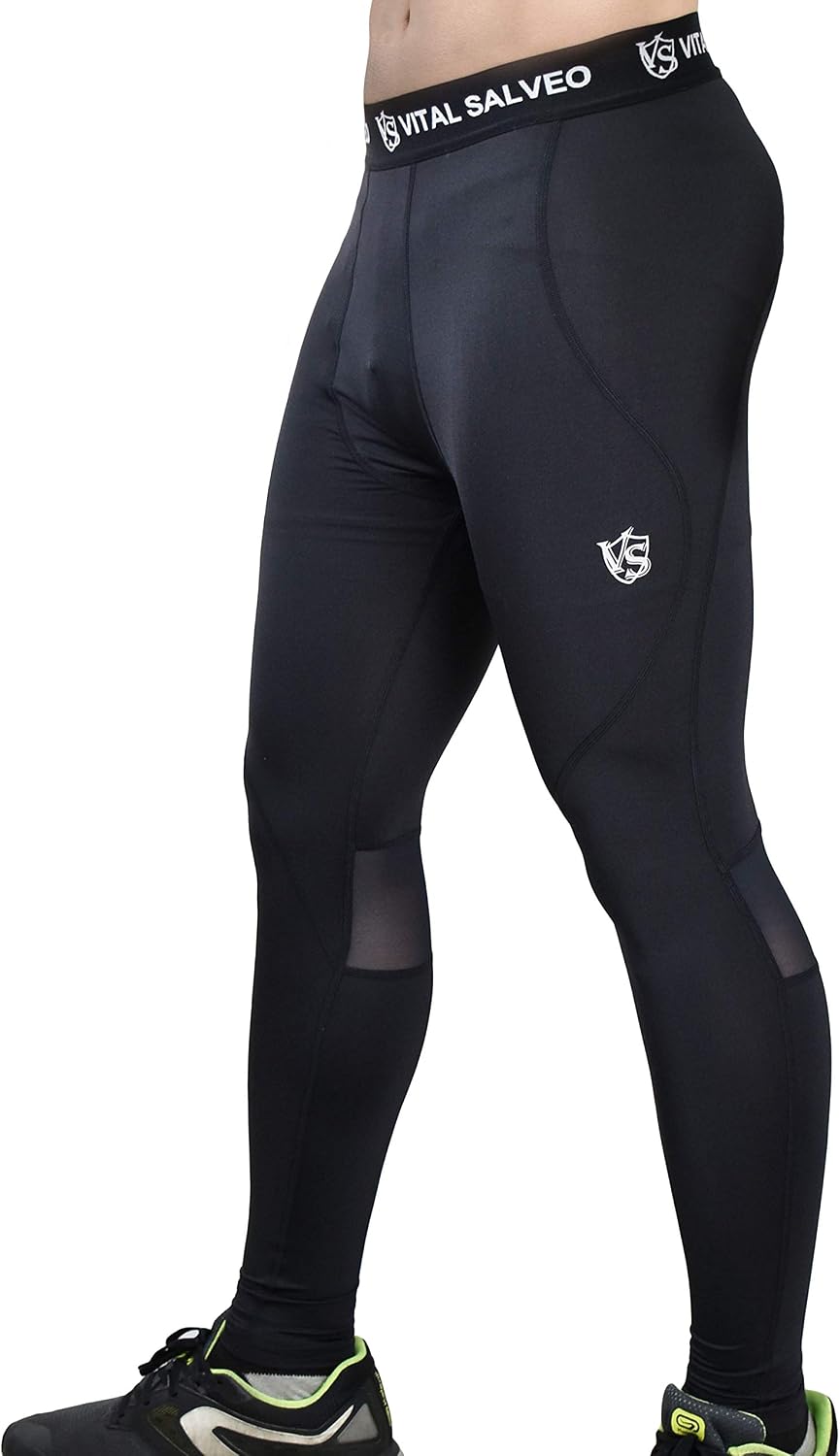 Vital Salveo-Germanium Men Compression Legging Muscle Support for Running and Sports Workout Tight