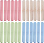 Hedume 28 Pack Travel Toothbrush Case, Portable Dust-proof Breathable Toothbrush Holder for Travel, Business, Home, Camping, School (4 Colors)