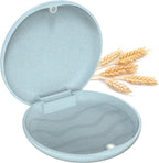 Retainer Case, Retainer Case Slim, Mouthguard Case, Orthodontic Case, Wheat Straw Box, Blue