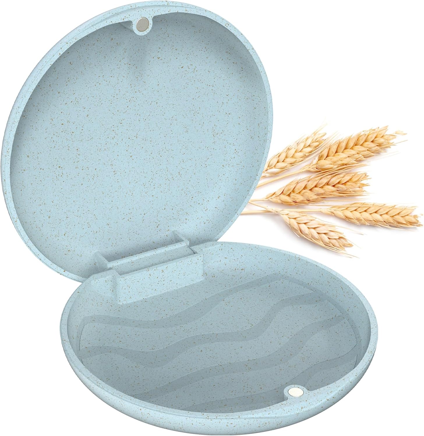 Retainer Case, Retainer Case Slim, Mouthguard Case, Orthodontic Case, Wheat Straw Box, Blue