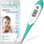 OCCObaby Clinical Digital Baby Thermometer - LCD, Flexible Tip, 10 Second Quick Accurate Fever Read Rectal Oral & Underarm Use - Waterproof Thermometer for Infants & Toddlers