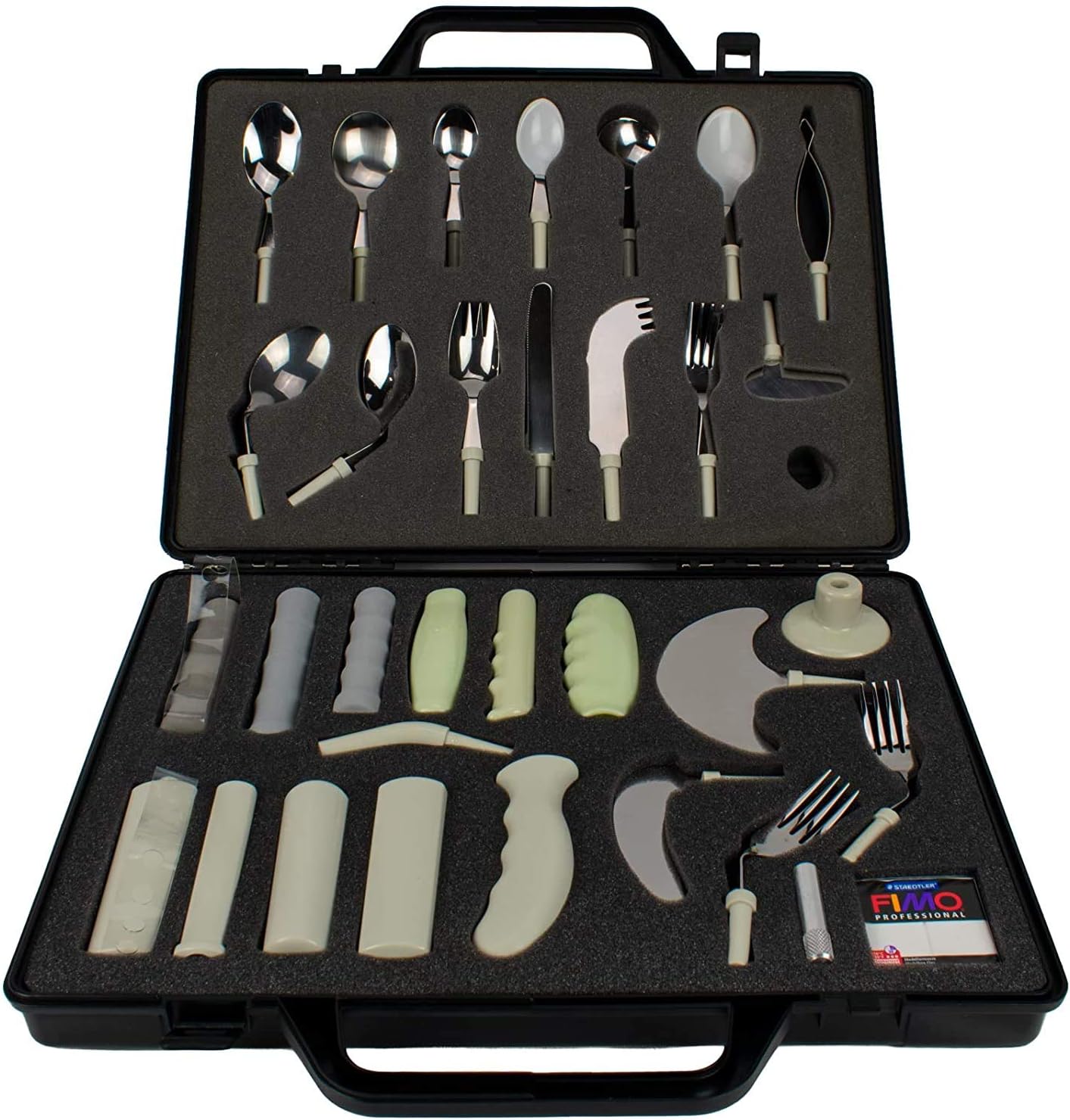 Homecraft 59667 Kings Assessment Kit, Set of Adaptive Utensils with Built Up Handles & Good Grips, Interchangeable Silverware & Handles, Eating & Feeding Evaluation Kit