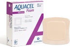 Convatec AQUACEL Foam 5"x5" Wound Dressing with Silicone Gel Adhesive, Waterproof, Flexible, Medical Grade with Hydrofiber Technology, Sterile, Square, 10ct Box