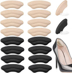 8 Pairs Heel Pads for Shoes, Adhesive Heel Grips for Womens Men, Shoe Filler Inserts for Too Big, Heel Protectors for Heel Pain, Heel Grippers for Loose Shoes, Shoe Size Reducer (Beige+Black)