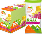 PROBAR Bolt Energy Chews for Running & Cycling – Organic Sports Nutrition Gummies with Electrolytes & B Vitamins, Fast Carb Endurance Fuel, Vegan Gluten Free Non-GMO, Pink Lemonade (12 Pack)