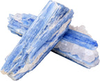 Apengshi Blue Kyanite Raw Crystals 2PCS Natural Rough Rocks Healing Crystal and Stones DIY Raw Stones Meditation Fountain Garden Home Decor