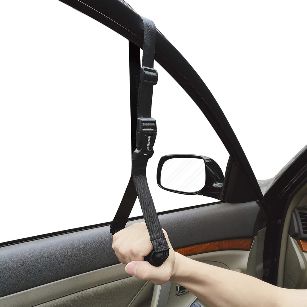 Automotive Standing Aid Safety Grab Handle Adjustable Vehicle Support Strap Portable Nylon Car Assist Device Grip Handle for Elderly, Disability