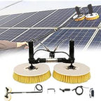 Double Head Electric Solar Panel Cleaning Brush,Photovoltaic Panel Cleaning Kit,3.5m - 7.5m Telescopic brushes rod,Rotating brush head,water-Saving Design,Strong Cleaning Power,3.5m