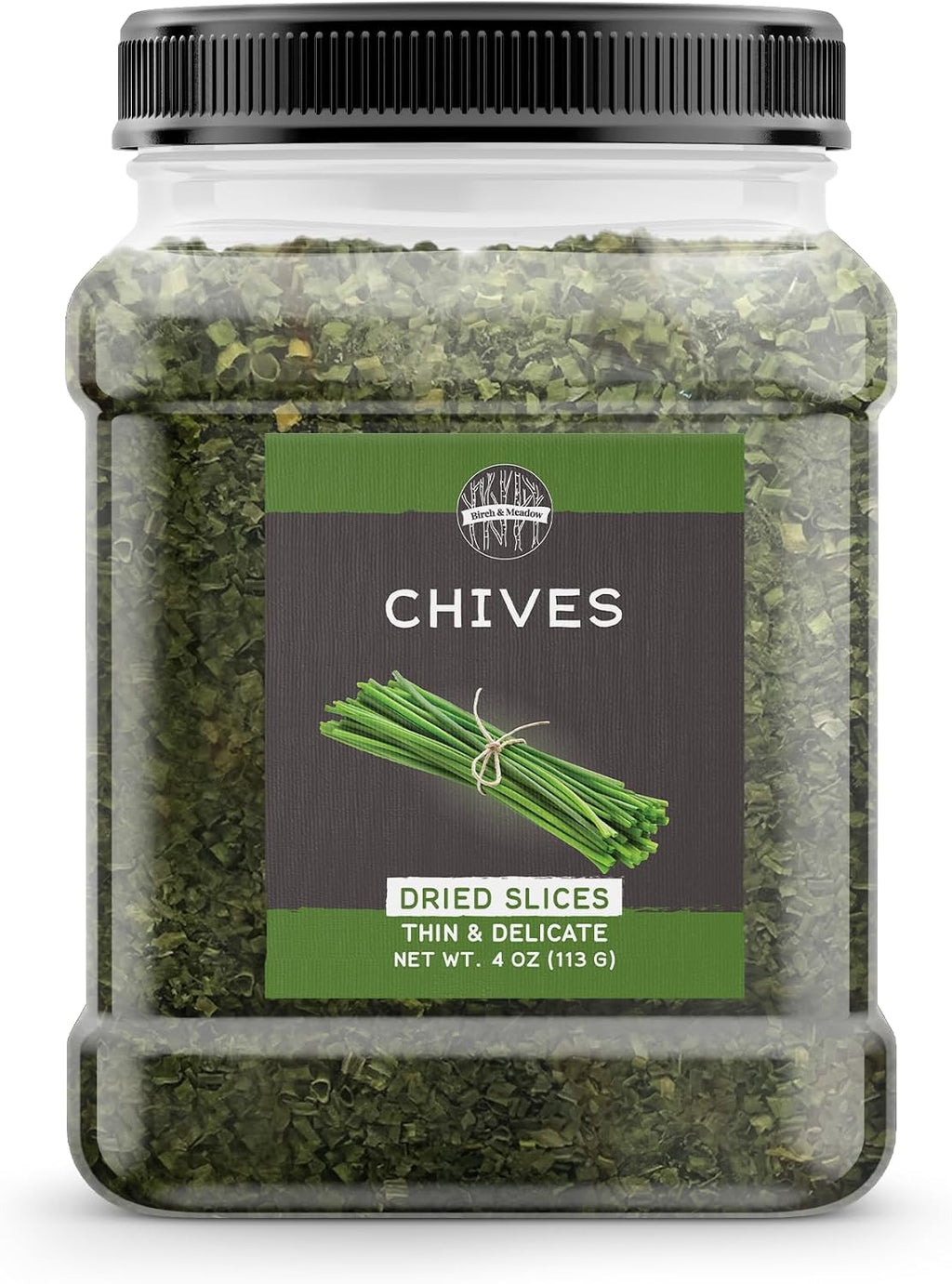 Birch & Meadow 4 oz of Dried Chives, Thin & Delicate, Sauces & Soups