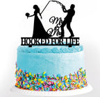 Fishing Wedding Cake Topper Hooked For Life Cake Topper Fishing Theme Wedding/Engagement/Bridal Shower/Anniversary Cake Decoration