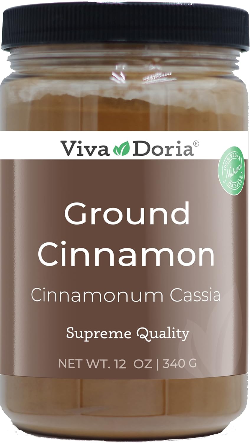 Viva Doria Ground Cinnamon Powder, 12 oz (340g) | Ideal for Baking, Cooking, Pies, Tea & Coffee