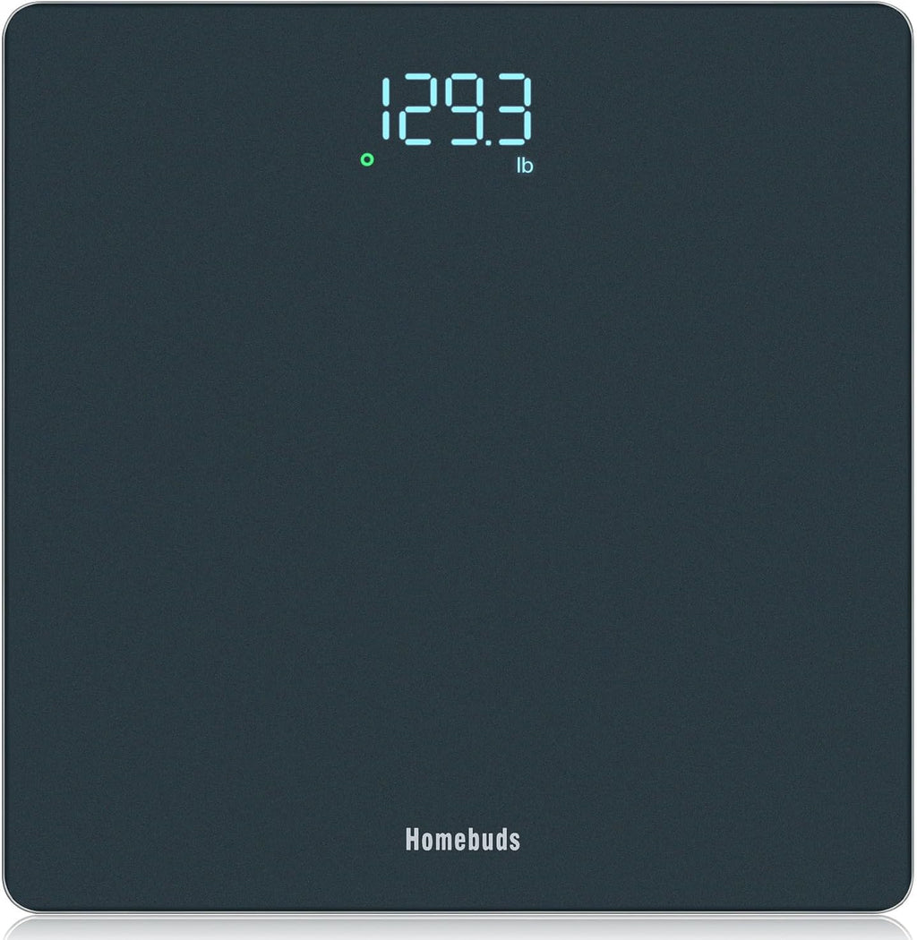 Homebuds Bathroom Scale for Body Weight, High Precision 0.1lb by Professional Factory Since 2001, Weight Scale LED Display and Step-On, 3*AAA Batteries Included, 400lb/182kg, Blue
