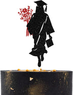 Glitter Congrats Girls Cake Topper, You Did It/Mastered That, 2026 Senior High School College Graduation Party Decor