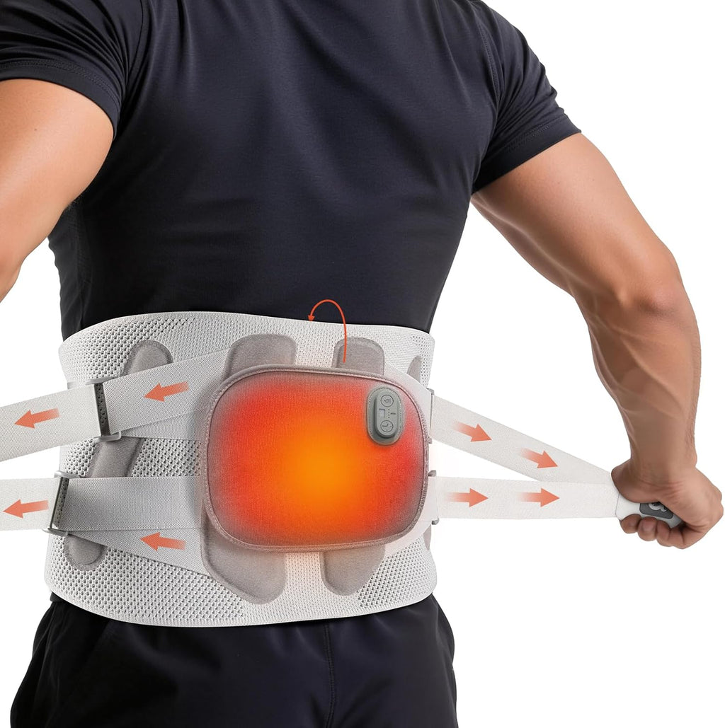 arboleaf Lower Back Pain Relief Belt - Adjustable Heated Back Brace with Detachable Heating Pad, 360° Wrap for Sciatica, Herniated Disc, Muscle Strain Size XXL (Waist 39"-43")