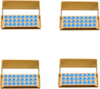 4PC Burs Holder Block Disinfection Box Aluminium Autoclave Unit 24 Holes Yellow
