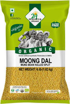 24 MANTRA Organic Moong Dal - Usda Certified Organic - European Union Certified Organic - Pesticides Free - Adulteration Free - Sodium Free (4 Pound (Pack Of 1) Yellow)